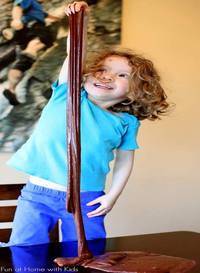 JULIANA Glittery Fluffy Stretchy Putty Slime for Kids (Pack of 2-200 gm, Free Slime Activator and Glitter) (Choc & White) - Image 4